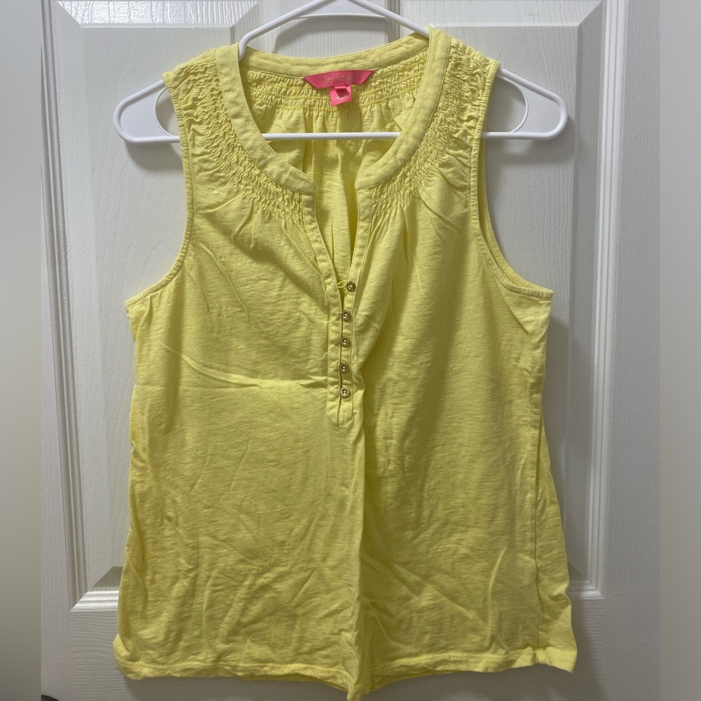 Lilly Pulitzer Essie tank size medium, EUC, solid yellow